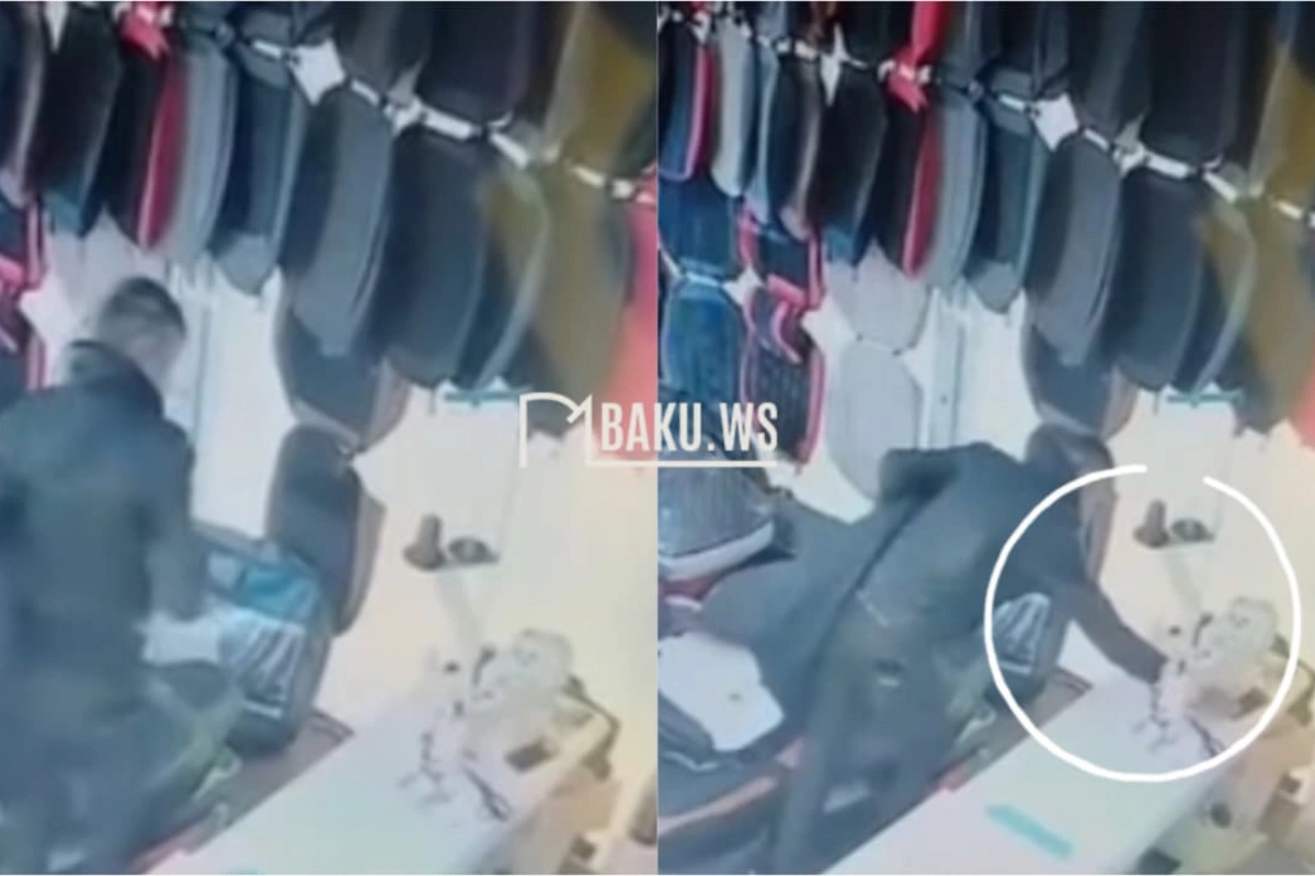 Sədərəkdə mağazadan telefonu belə oğurladı - ANBAAN VİDEO