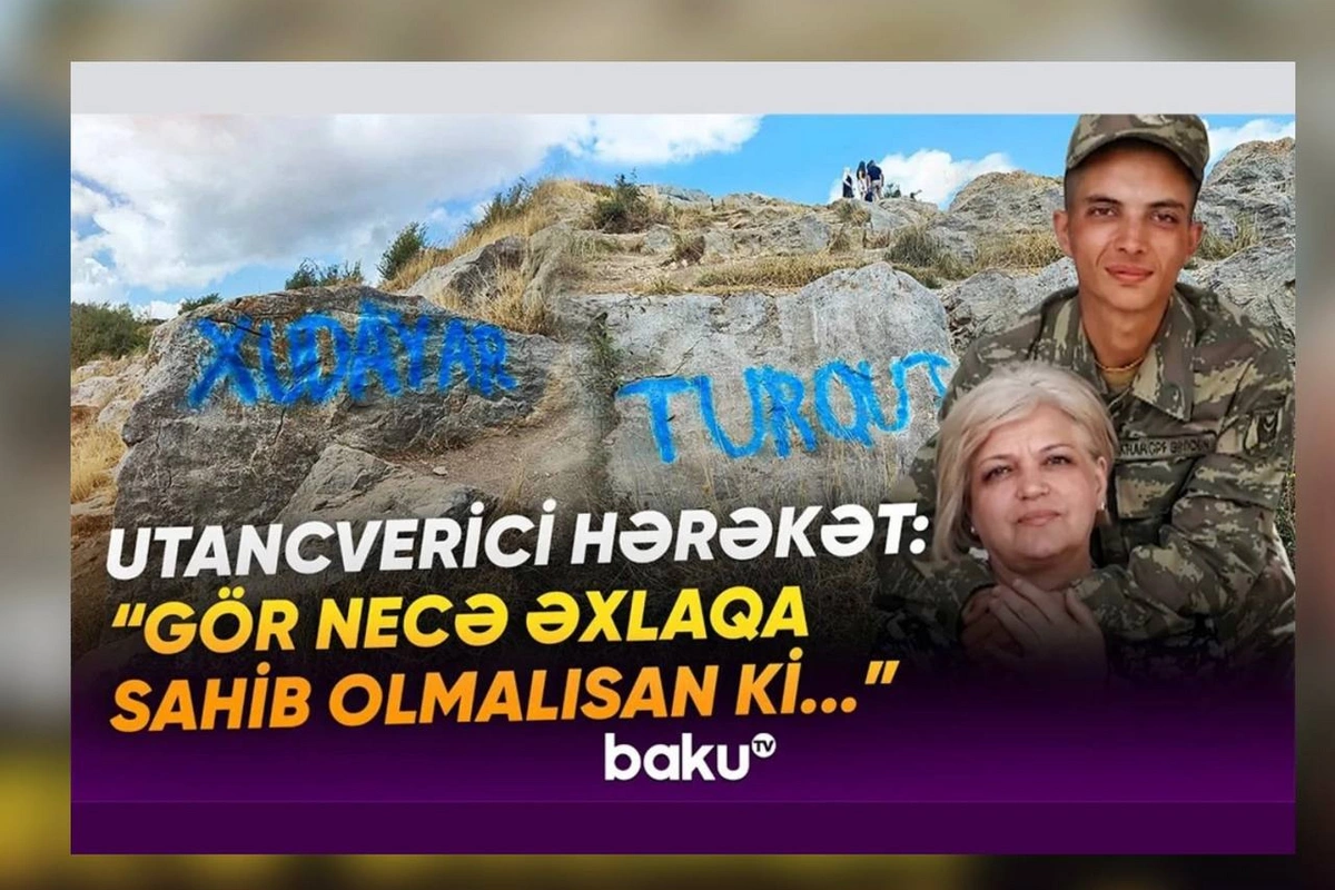 Baku TV turistlərin Şuşada qayaları yazaraq şəhərin tarixi və təbiətinə ziyan vermələri ilə bağlı süjet hazırlayıb