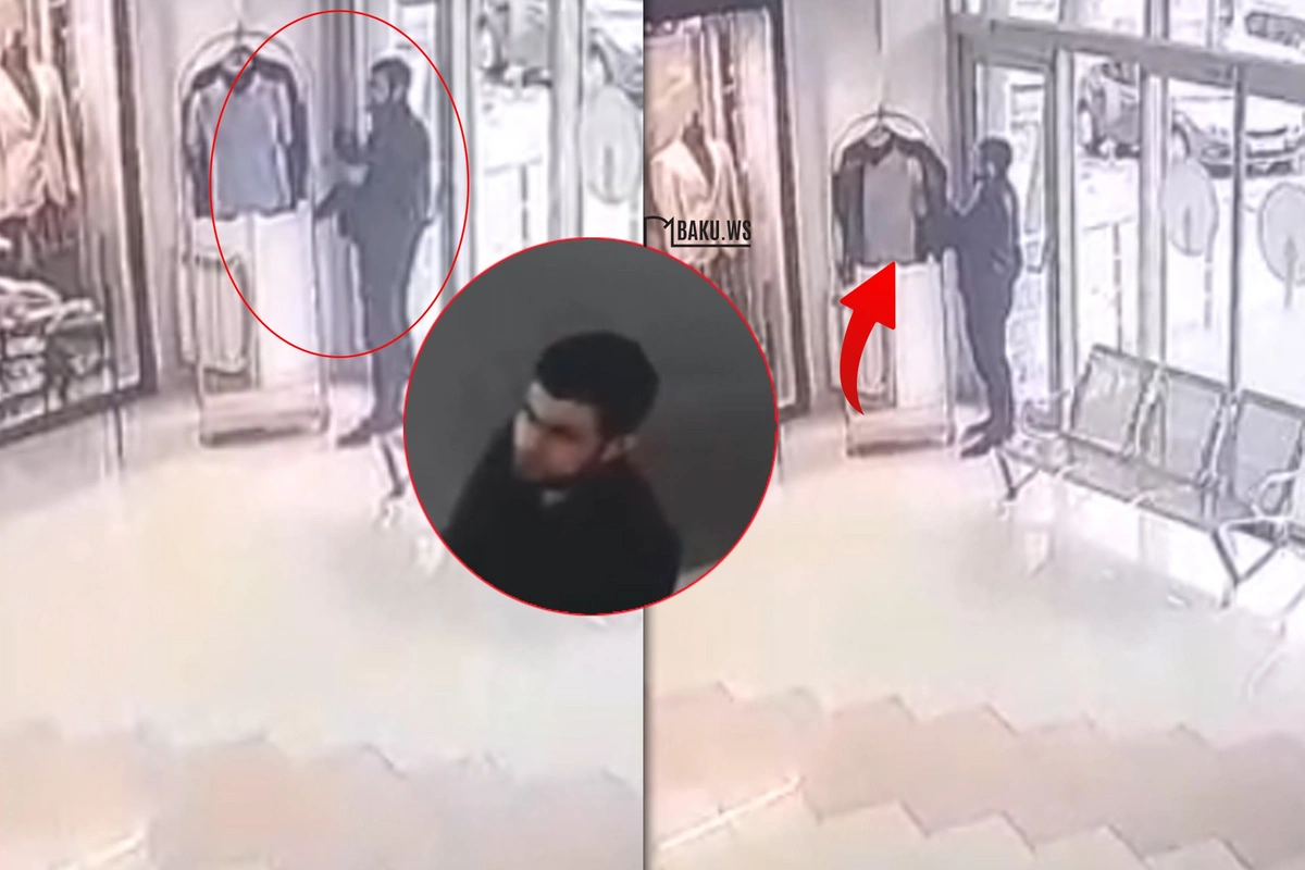 Bakıda kişi Malldan 135 manatlıq gödəkçəni belə oğurladı - ANBAAN VİDEO
