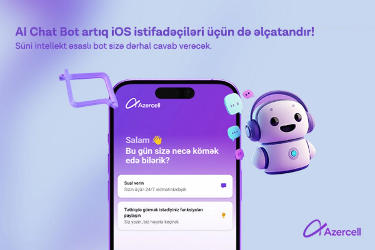 Azercell AI Chat Bot artıq iOS istifadəçilərinin də xidmətində