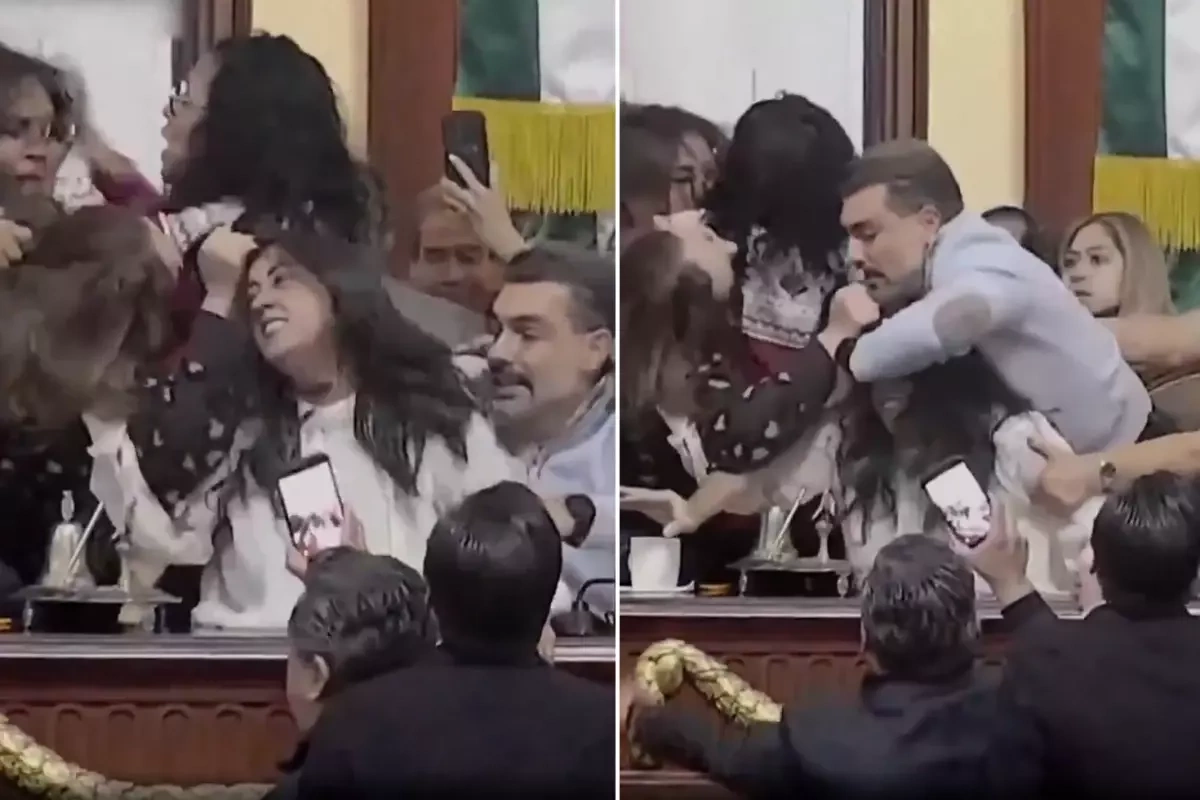 Meksika parlamentində qalmaqal - Şura üzvləri arasında dava kameraya düşdü