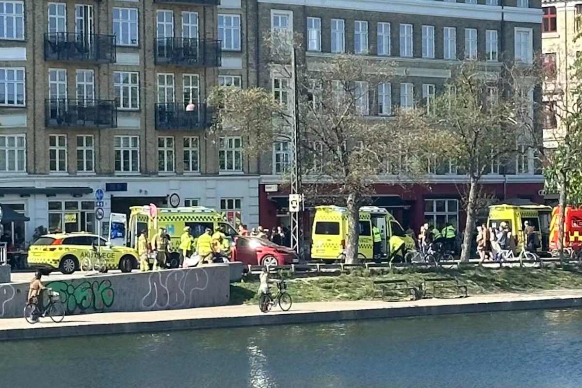 A car ran over a group of people in the center of Copenhagen
