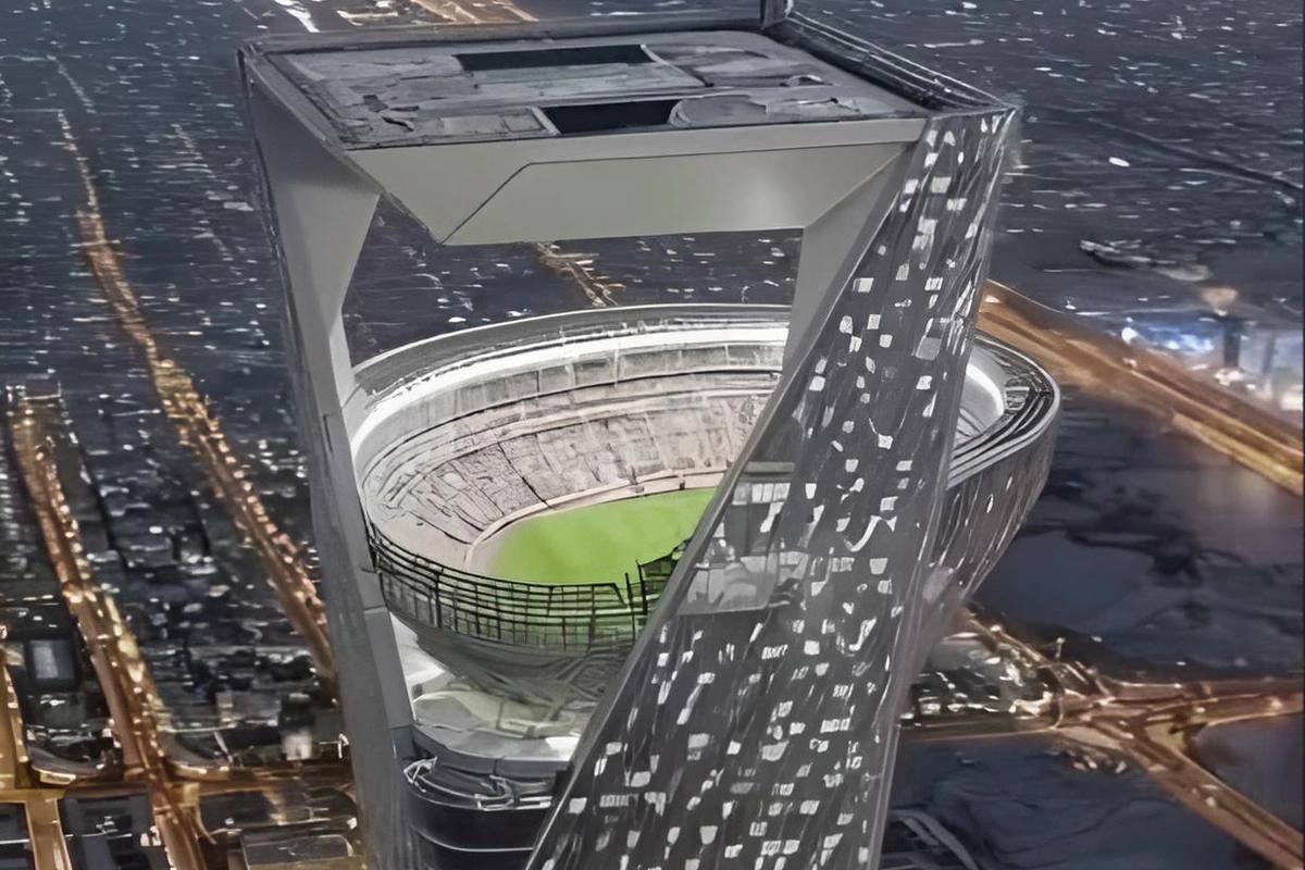 В Саудовской Аравии хотят построить подвесной стадион на высоте 350 метров В Саудовской Аравии хотят построить подвесной стадион на высоте 350 метров