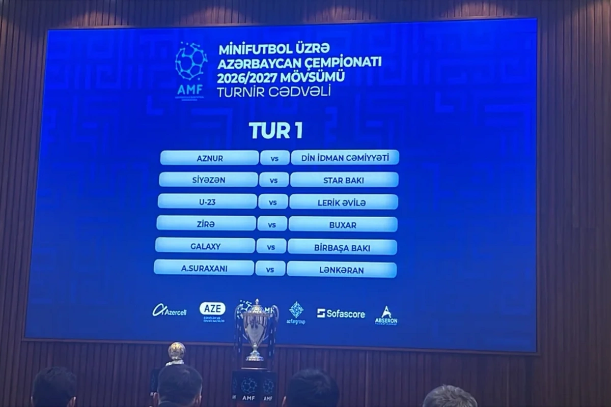 Minifutbol üzrə Azərbaycan çempionatının 2026/2027 mövsümünün püşkü atılıb
