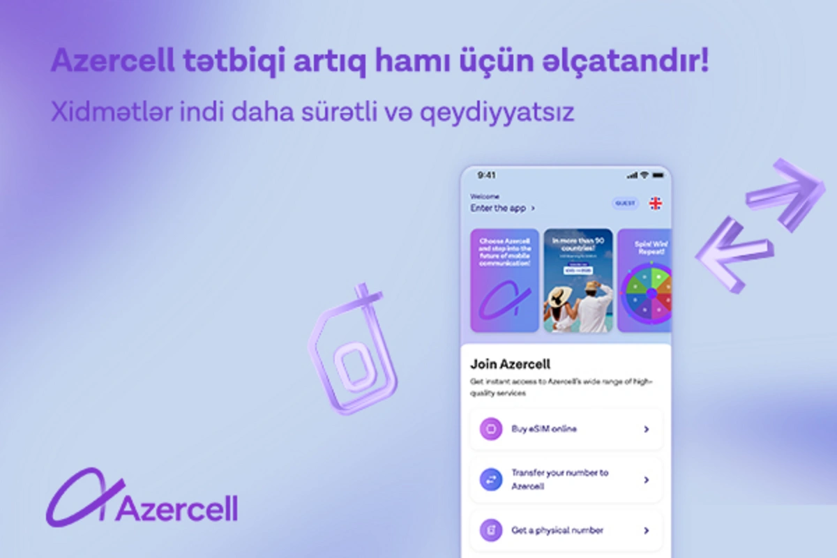 Azercell tətbiqinə yeni Qonaq Girişi funksiyası əlavə olundu