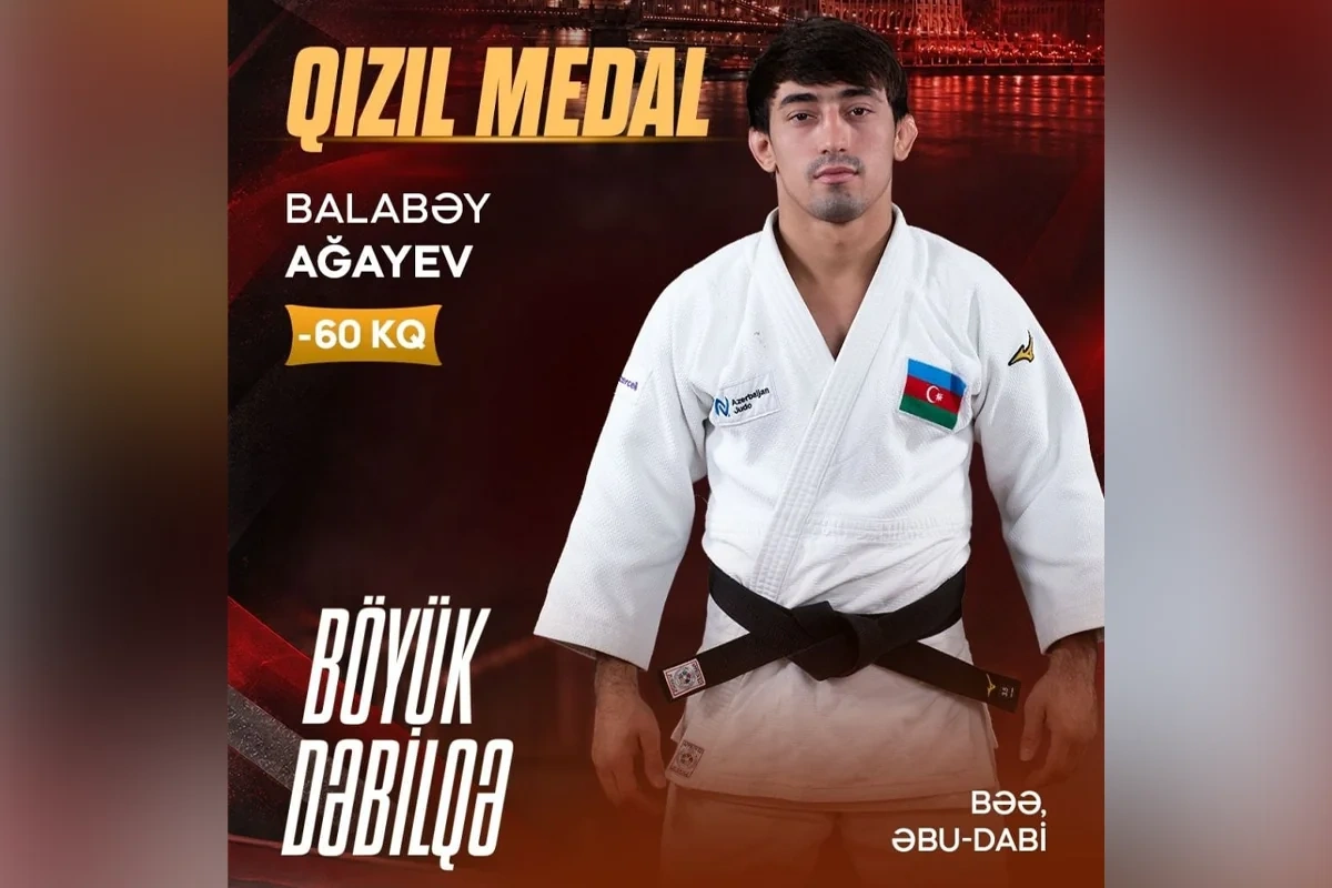 Böyük Dəbilqə: Azərbaycan cüdoçusu Balabəy Ağayev qızıl medal qazanıb