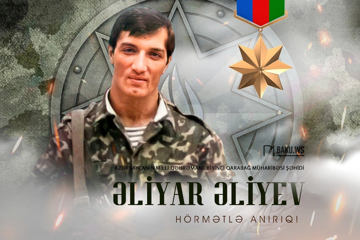 Bu gün Milli Qəhrəman Əliyar Əliyevin şəhadətə ucaldığı gündür