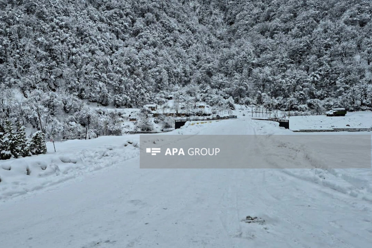 Güclü qar Qəbələnin dağlıq kəndlərinə gediş-gəlişi çətinləşdirib