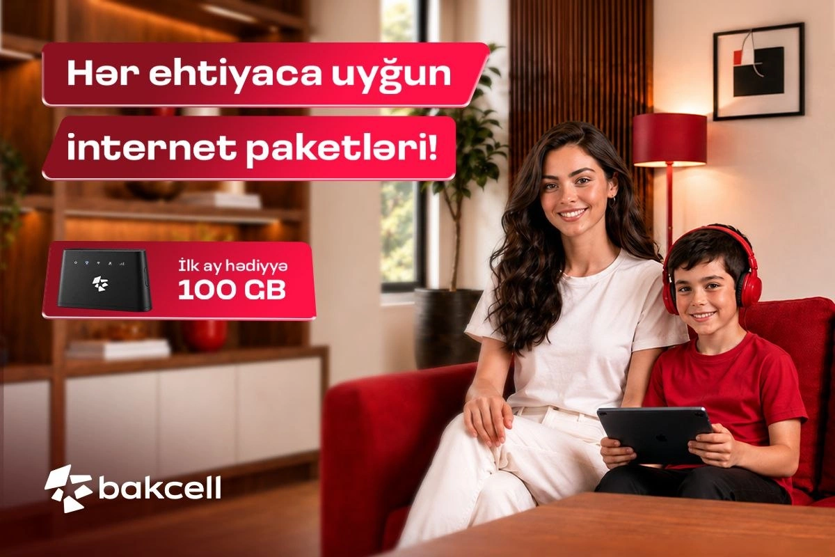 Bakcell-dən Wi-Fi modemi alın, ilk abunəliyiniz pulsuz olsun