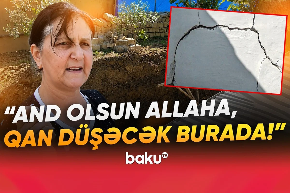 Şabran sakini qonşuluqdakı tikinti işlərindən şikayətçidir: Ağacları kəsməyə qoymadım, dibini qazdılar