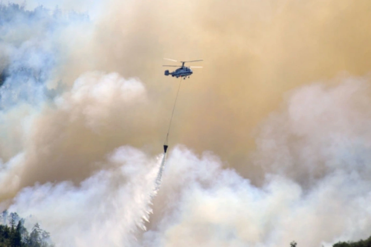 Ağdərədə yanğının söndürülməsinə helikopter cəlb edilib