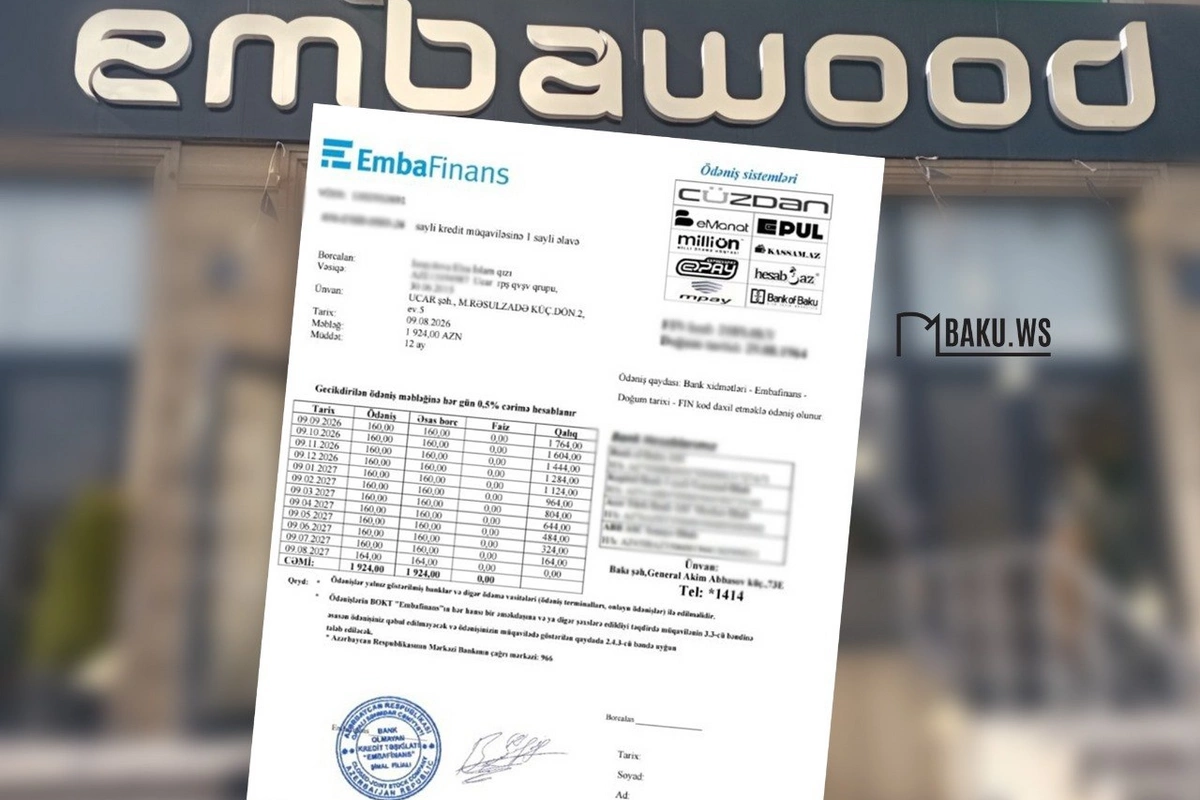 Embawooddan müştərisinə absurd cavab: Güzgünüz istehsal prosesindədir