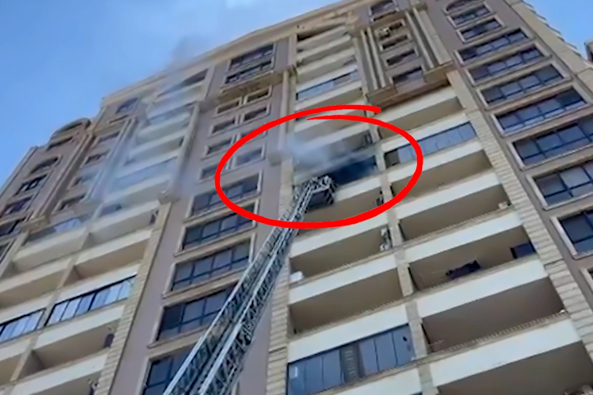 Bakıda yaşayış binasında yanğın olub
