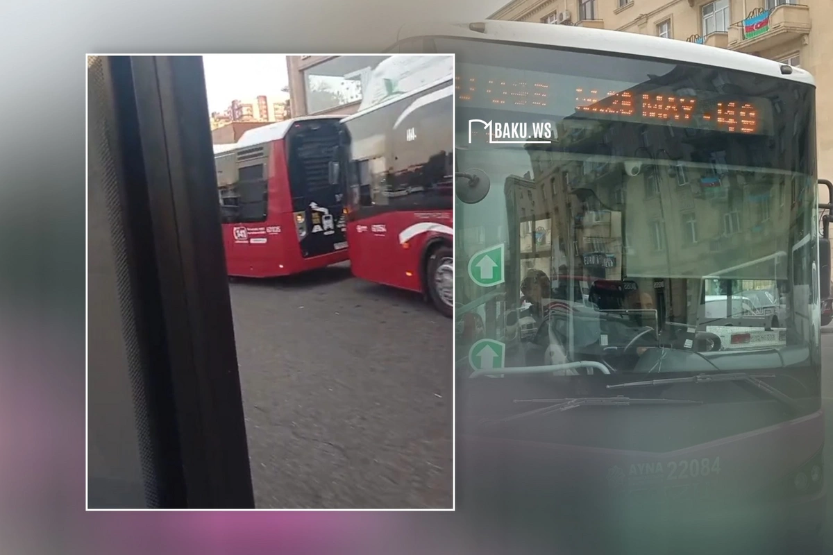 Bakıda avtobus sürücüsü marşrutu qapısı açıq sürdü Bakıda avtobus sürücüsü marşrutu qapısı açıq sürdü