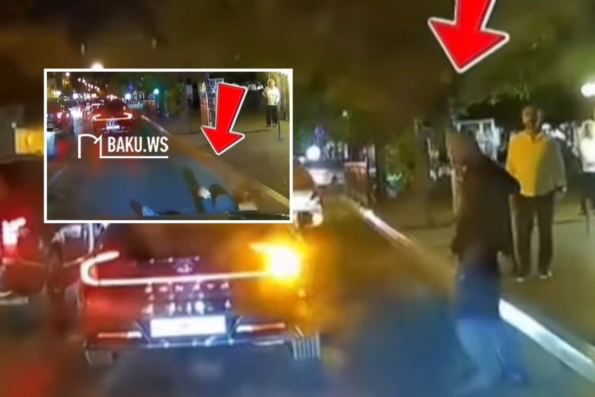 Bakıda özünü avtomobilin qarşısına atan piyada saxlanıldı