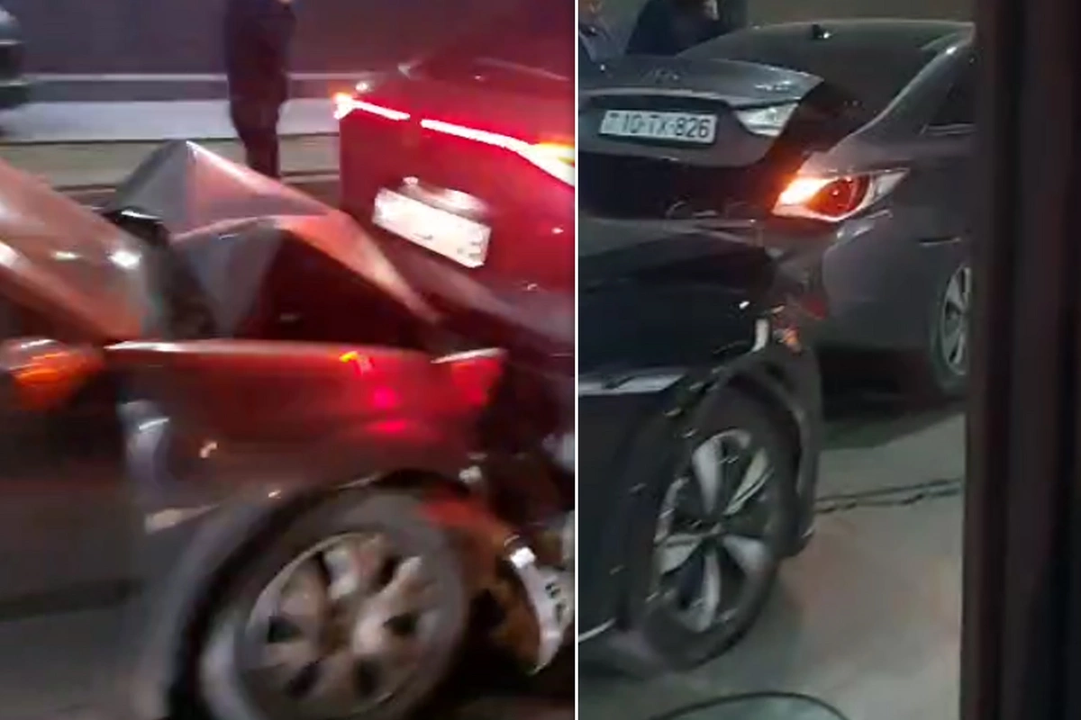 Ziya Bünyadov prospektindəki tuneldə ZƏNCİRVARİ QƏZA