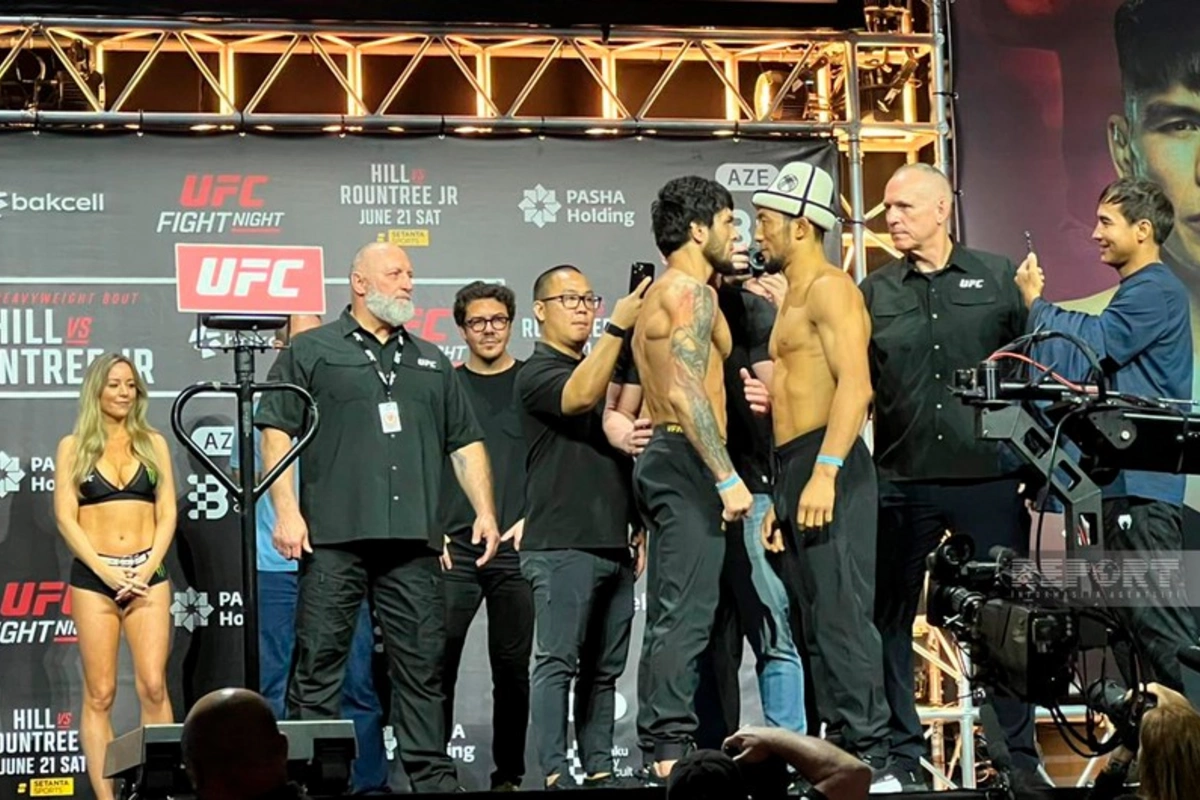 Bakıda keçiriləcək UFC turnirindən əvvəl döyüşçülər üz-üzə gəliblər Bakıda keçiriləcək UFC turnirindən əvvəl döyüşçülər üz-üzə gəliblər