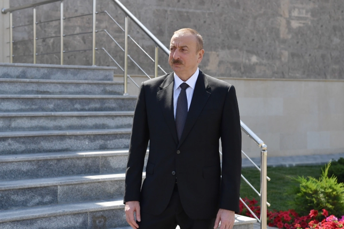 President Ilham Aliyev participates in the opening of the November 8 power plant in Mingachevir