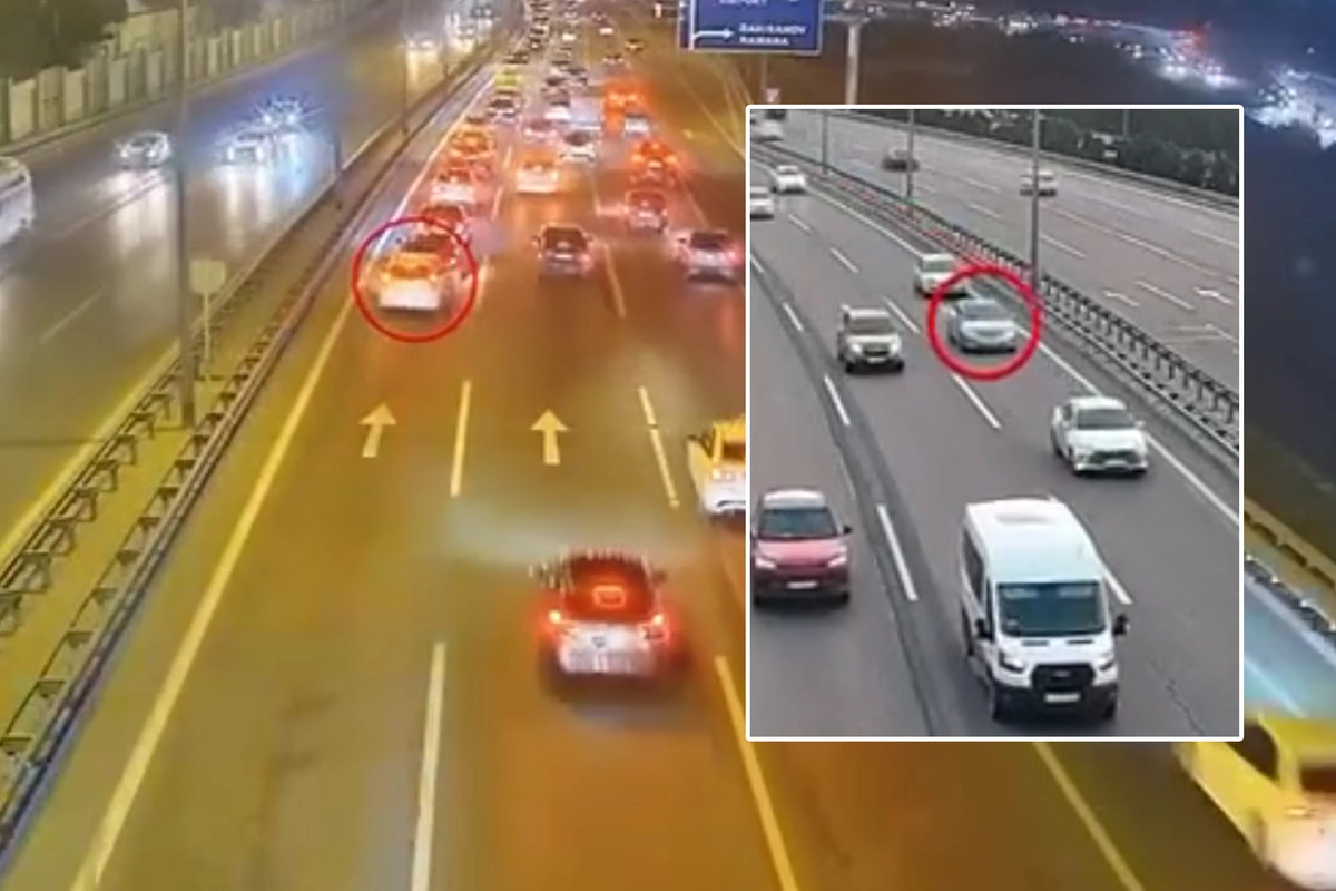 Bakıda ara məsafəsini qorumayan sürücülərin törətdiyi qəzalar - GÖRÜNTÜLƏR