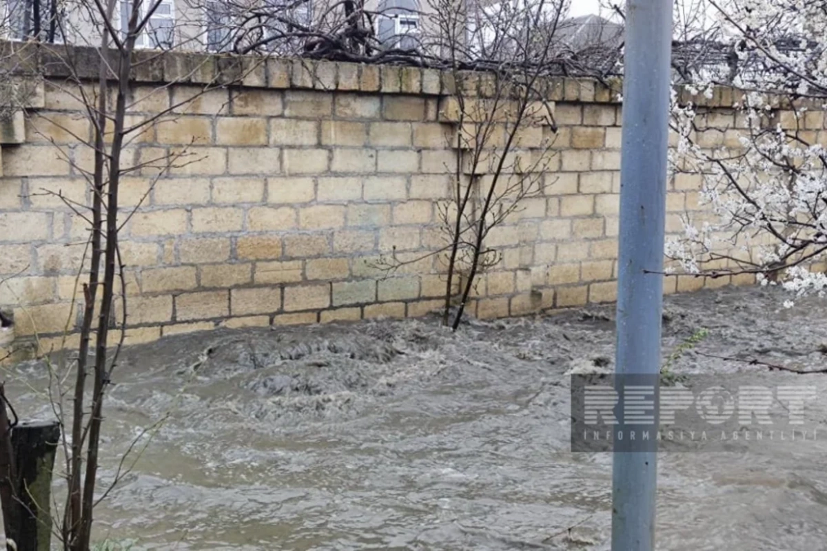 Qubada kanalizasiya borusunun tutulması nəticəsində 10-a yaxın evi su basıb