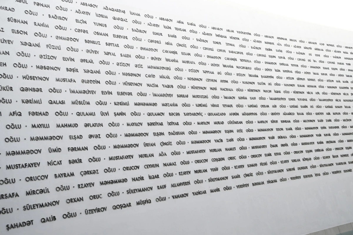 Bu gün açılan Zəfər Muzeyinin bir divarına şəhidlərimizin adları HƏKK OLUNUB