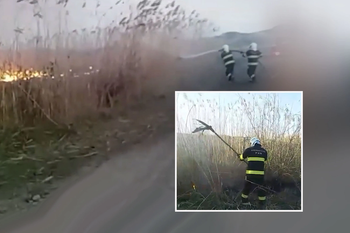 Cocuq Mərcanlı kəndi yaxınlığında açıq ərazidə YANĞIN OLUB