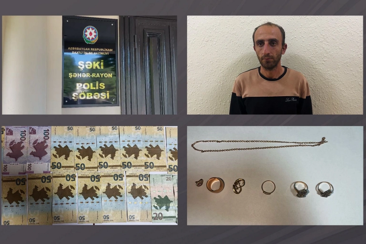 Şəkidə oğurluq etdiyi evi yandıran şəxs tutuldu Şəkidə oğurluq etdiyi evi yandıran şəxs tutuldu