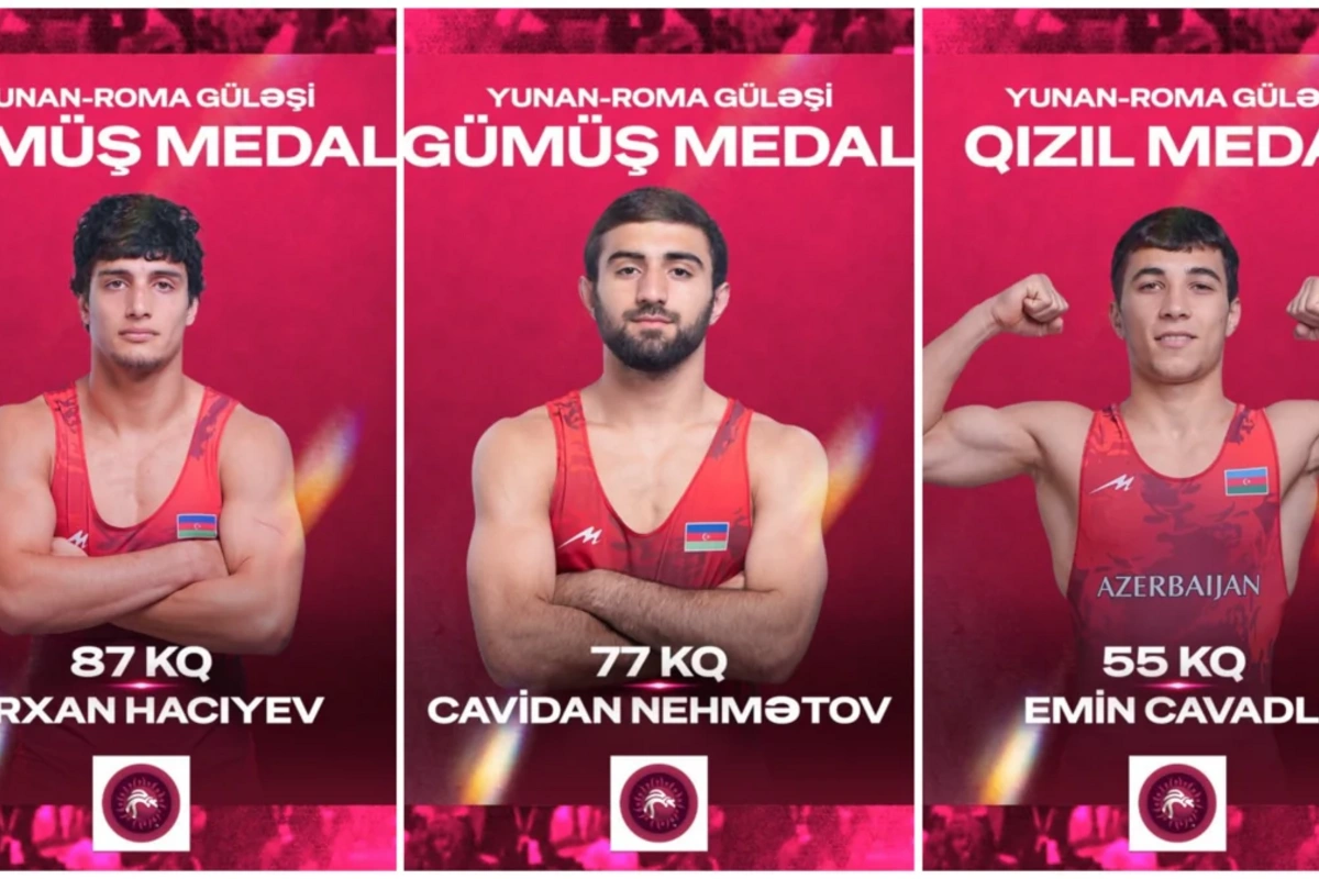 Azərbaycan güləşçiləri Avropa çempionatına 1 qızıl, 2 gümüş medalla başlayıblar