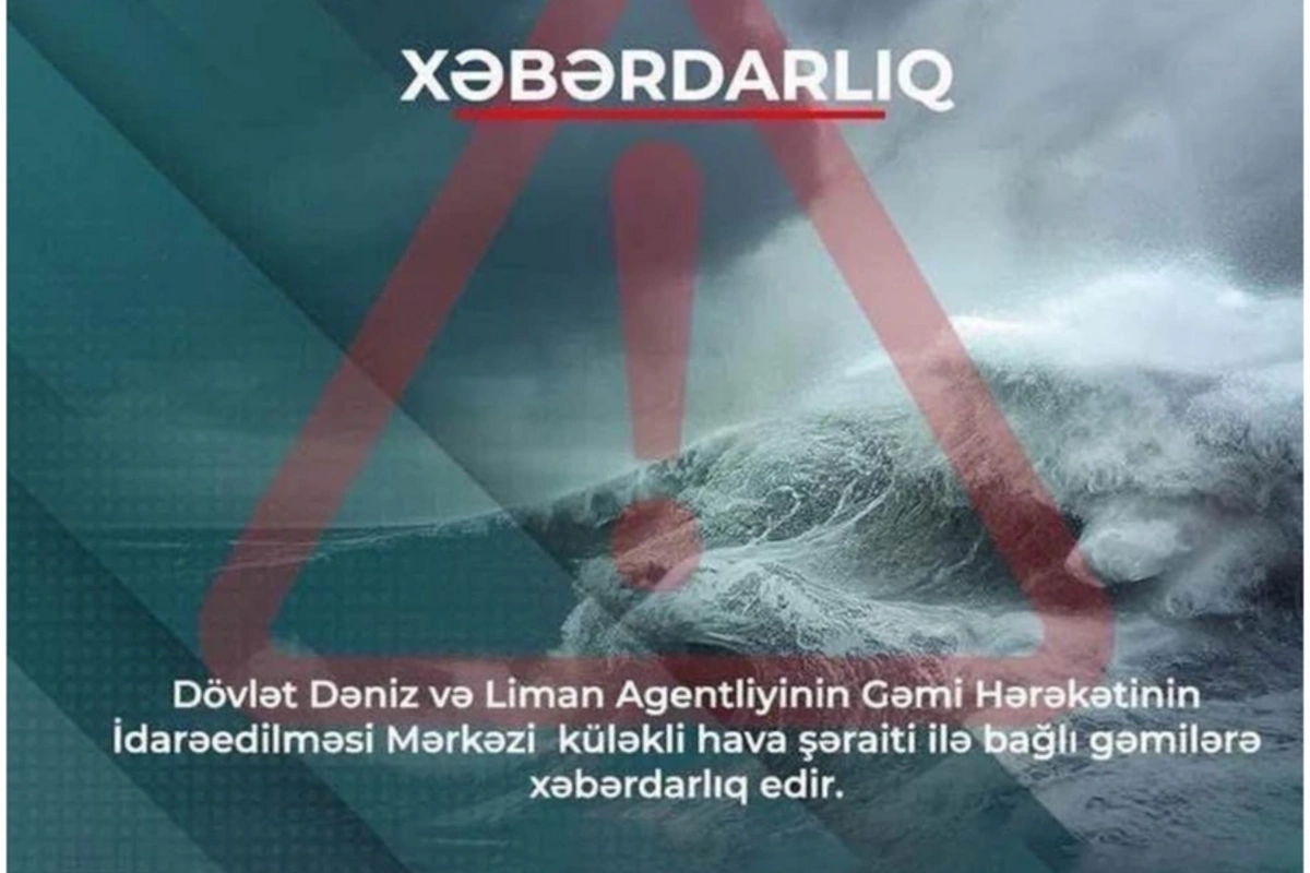 Küləkli hava şəraiti ilə bağlı gəmilərə xəbərdarlıq edilib