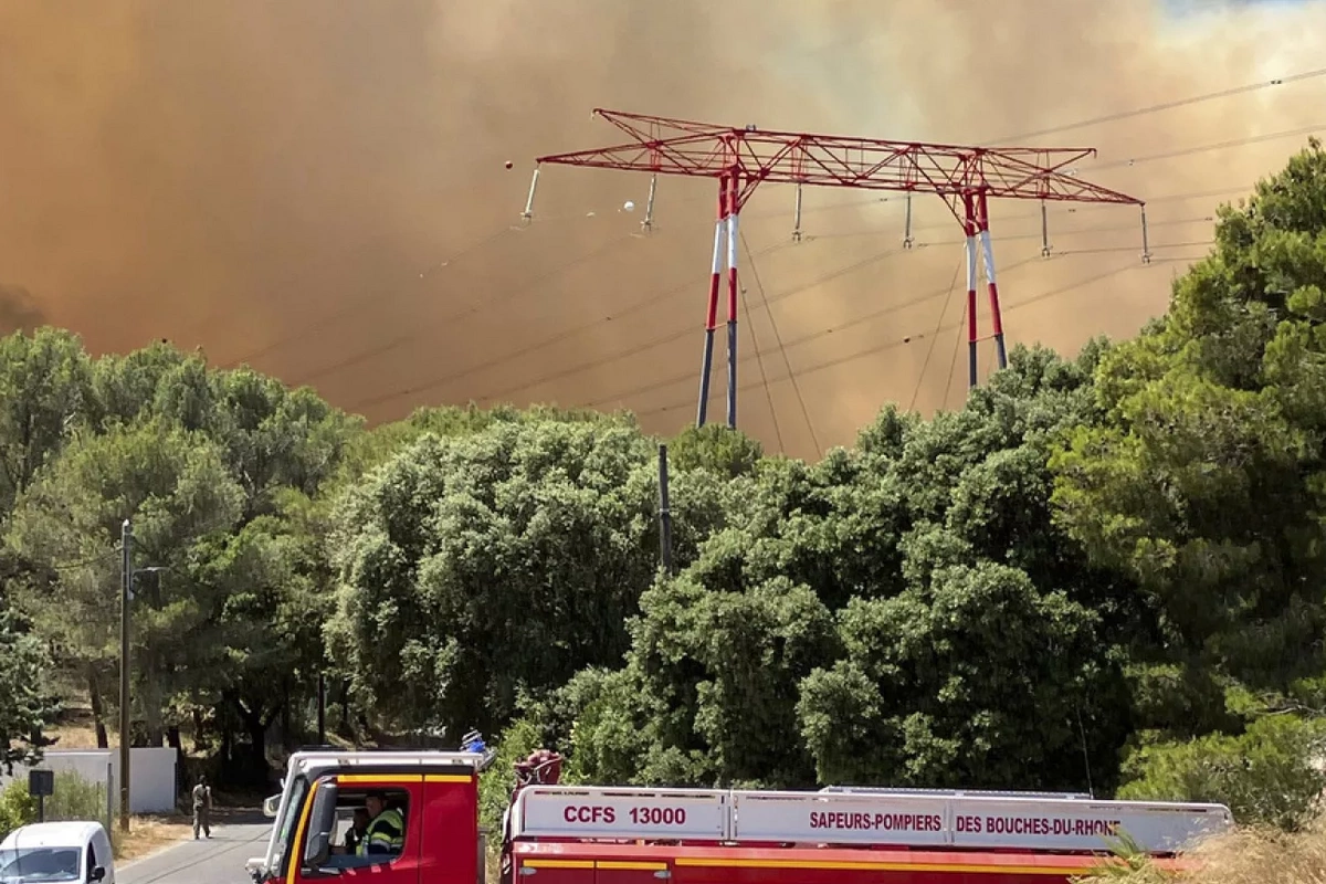 Forest fires are raging in the south of France Forest fires are raging in the south of France