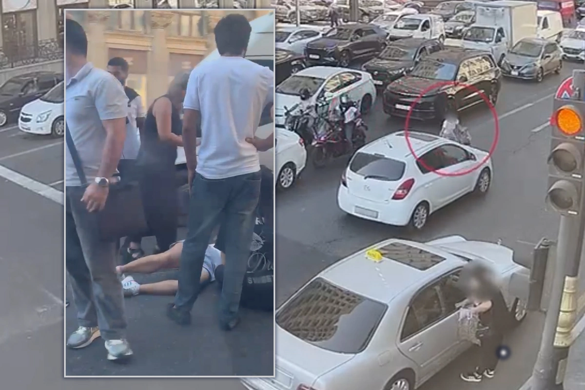 Bakıda qızı avtomobil vurdu - ANBAAN GÖRÜNTÜ Bakıda qızı avtomobil vurdu - ANBAAN GÖRÜNTÜ