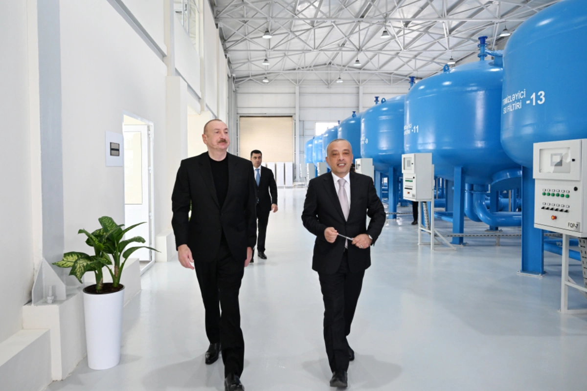 Ilham Aliyev participated in the opening of a water treatment plant in the city of Yevlakh Ilham Aliyev participated in the opening of a water treatment plant in the city of Yevlakh