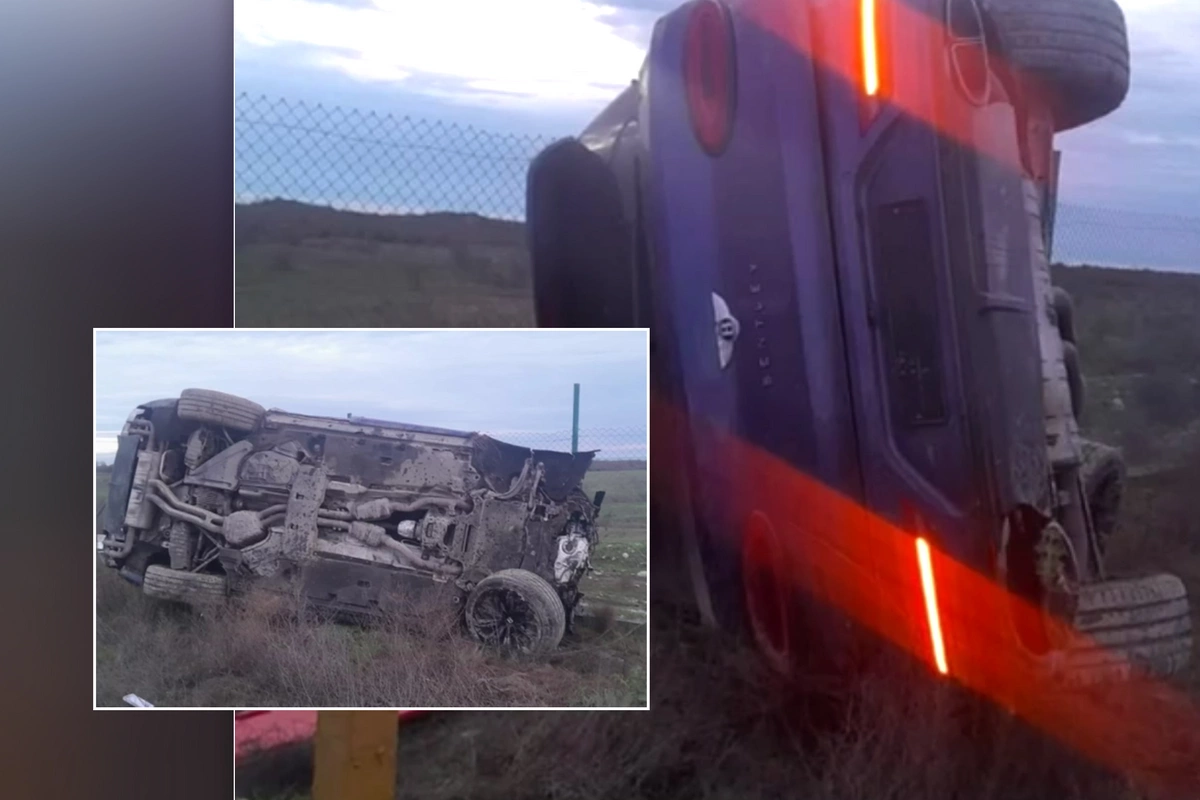 Bakı-Quba yolunda Bentley aşıb