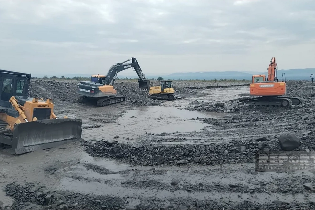 Oğuzdan axan çaylarda sel və daşqınlara qarşı mübarizə tədbirləri görülür