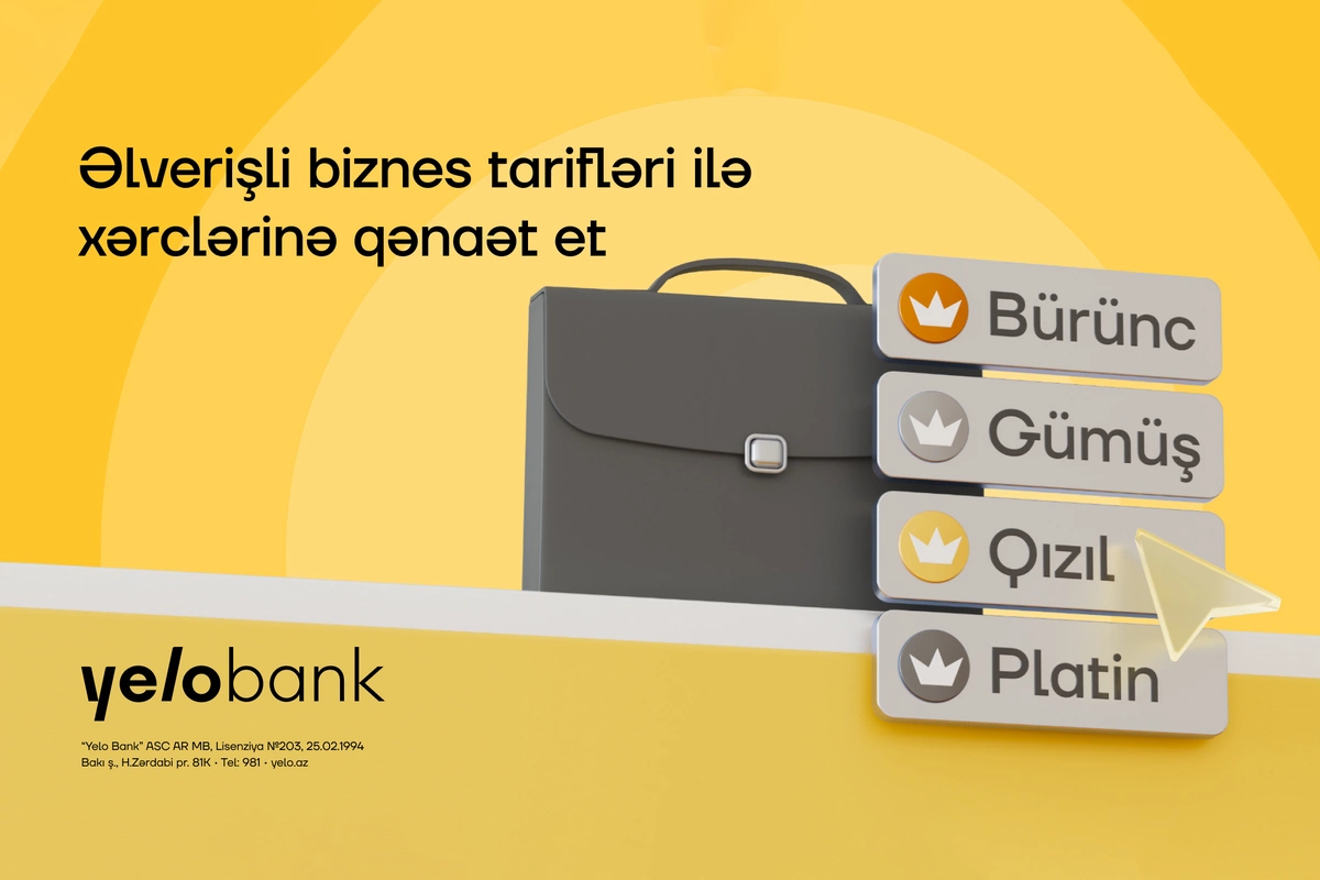 Yelo Bank-dan sahibkarlar üçün sərfəli tarif paketləri