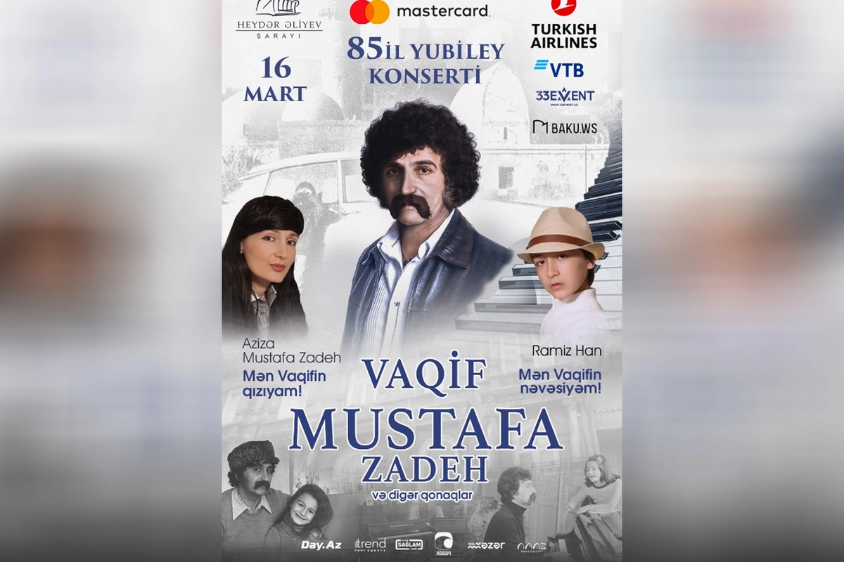 Vaqif Mustafazadənin anadan olmasının 85 illiyinə həsr olunmuş möhtəşəm yubiley konserti keçiriləcək