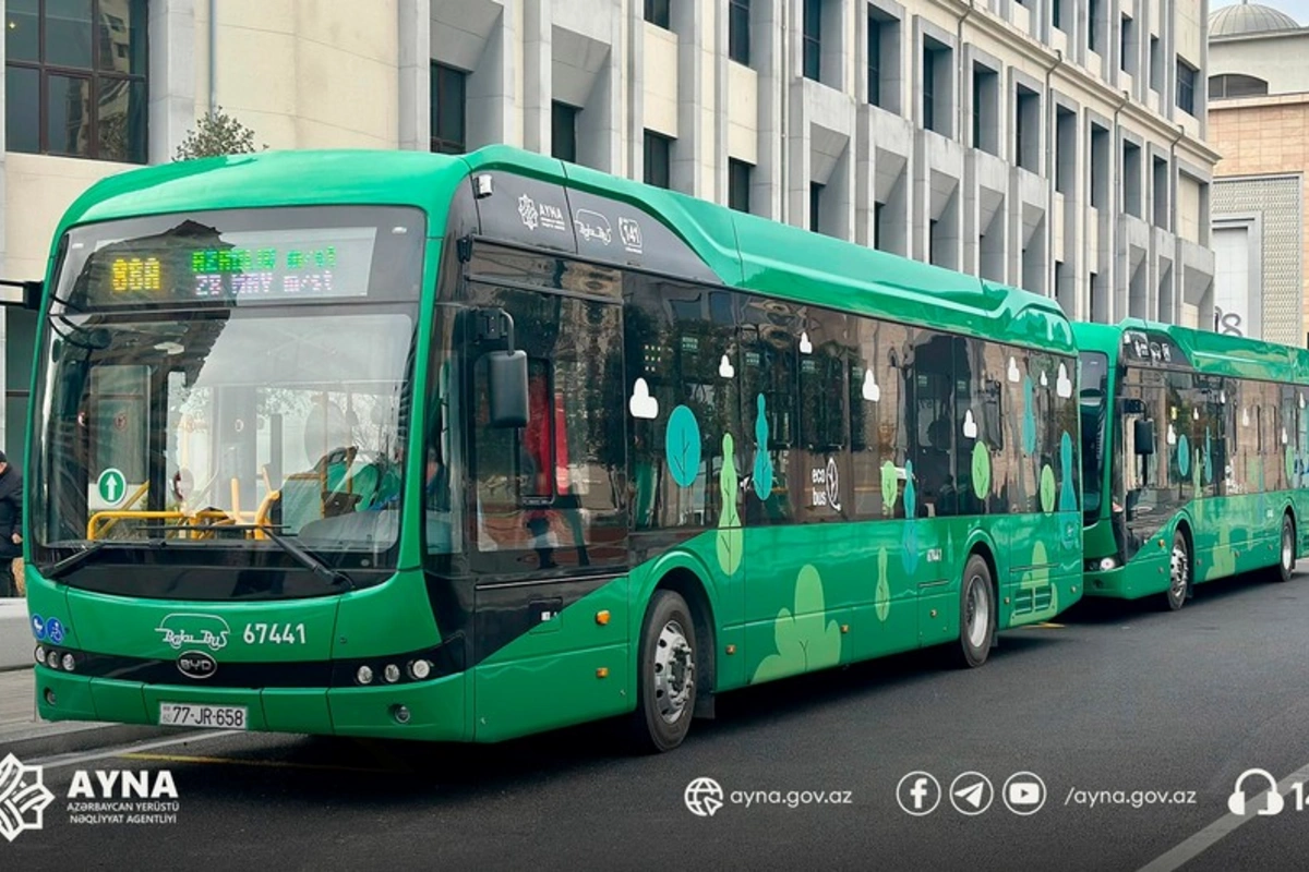 Bakıda bir neçə marşrut xətləri üzrə elektrobuslar fəaliyyətə başlayıb Bakıda bir neçə marşrut xətləri üzrə elektrobuslar fəaliyyətə başlayıb