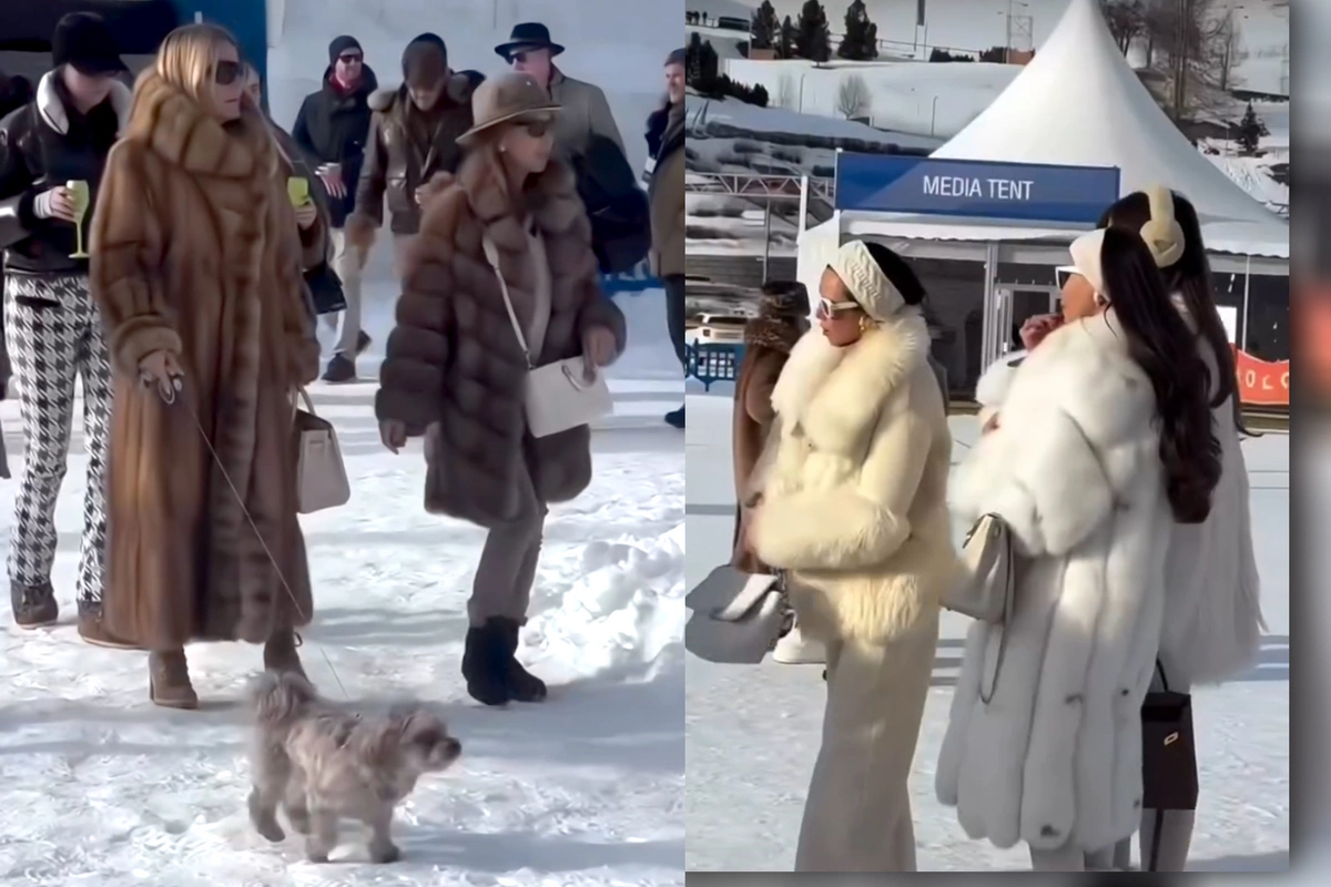 Milyarderlərin bahalı kürklərini yarışdırdığı kurort mərkəzindən GÖRÜNTÜLƏR