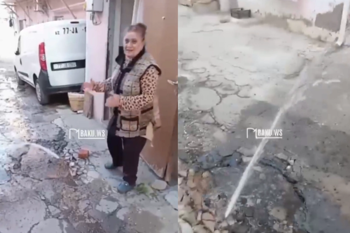Xutorda iki aydır su axır, sakinlər evlərində yaşaya bilmirlər - ŞİKAYƏT