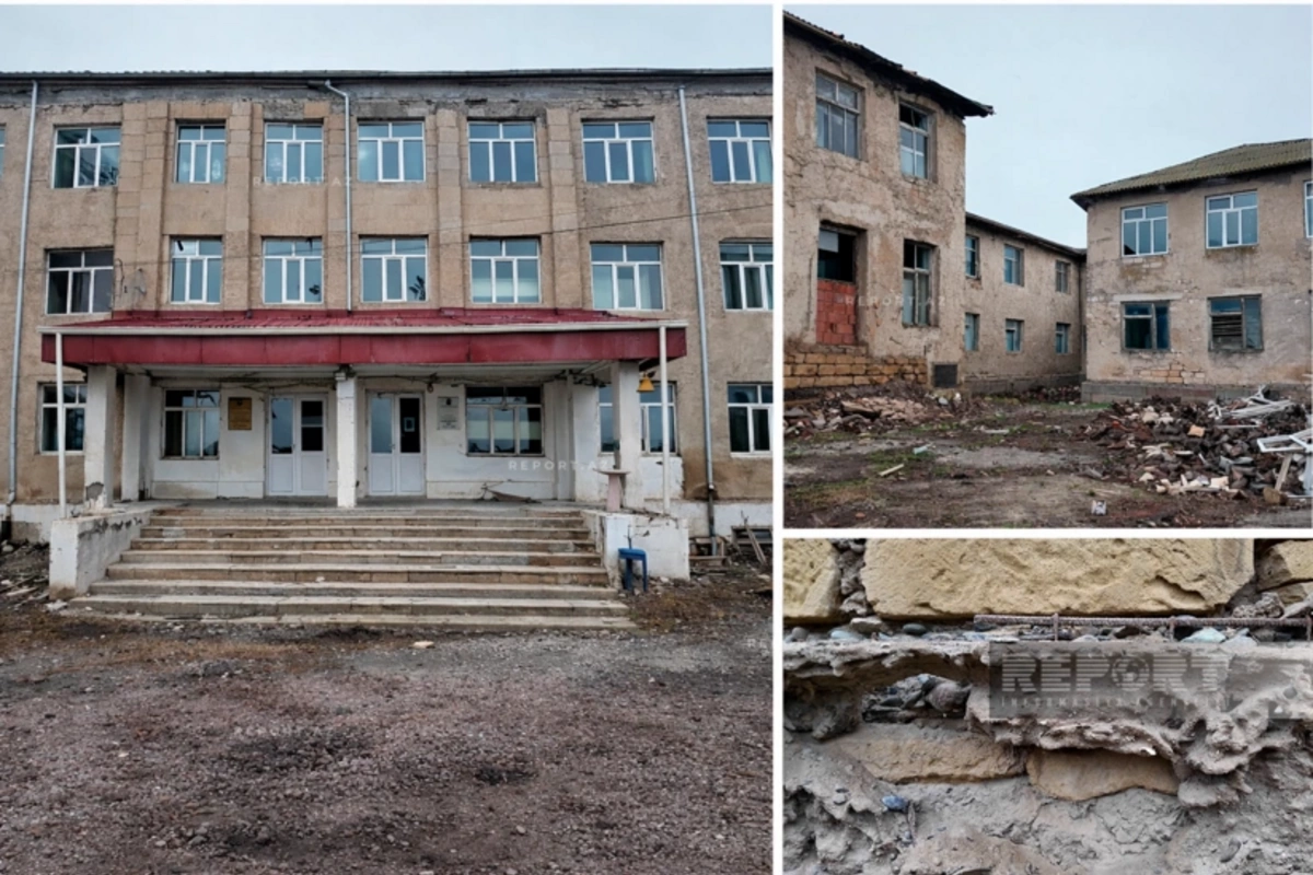 Salyanda iki kəndin məktəbi qəzalı vəziyyətə düşüb, yeni binanın inşasına qərar verilib