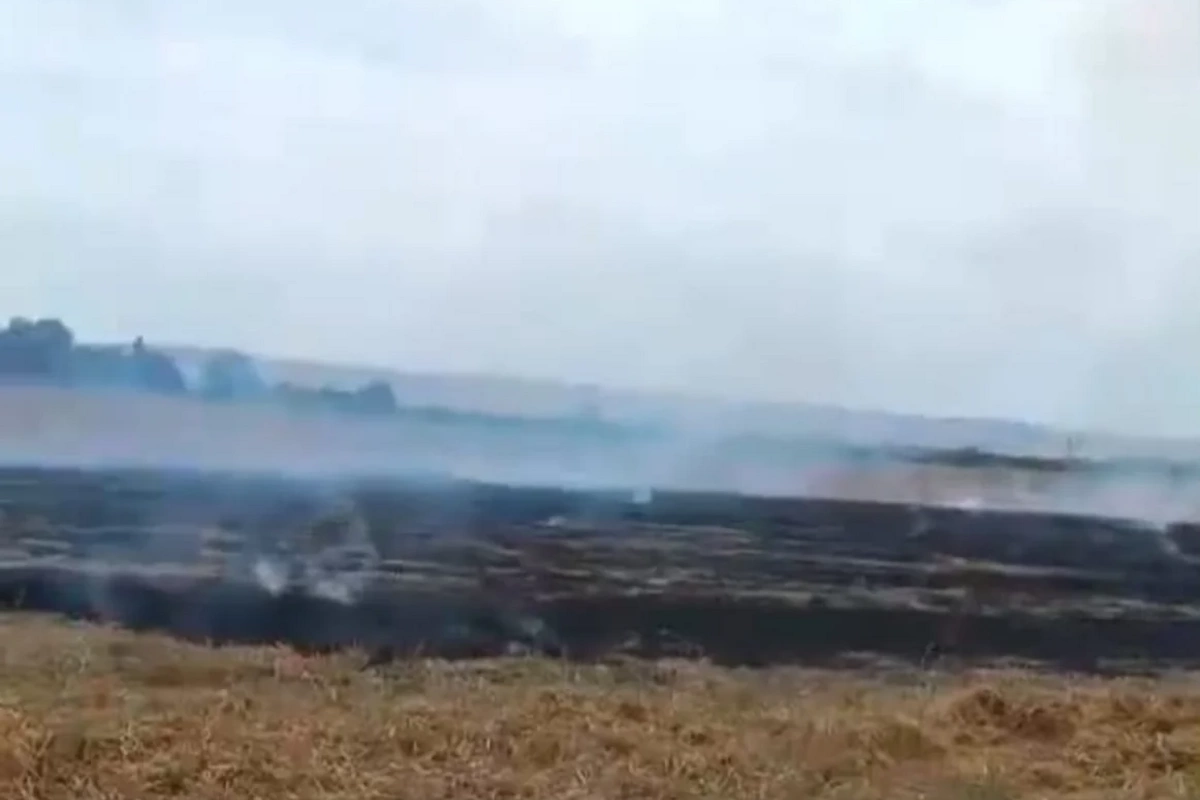 В Губинском районе произошёл пожар