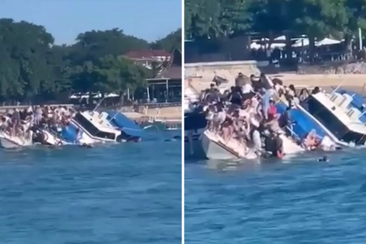Balidə turistlərlə dolu gəmi batıb - ANBAAN GÖRÜNTÜLƏR Balidə turistlərlə dolu gəmi batıb - ANBAAN GÖRÜNTÜLƏR