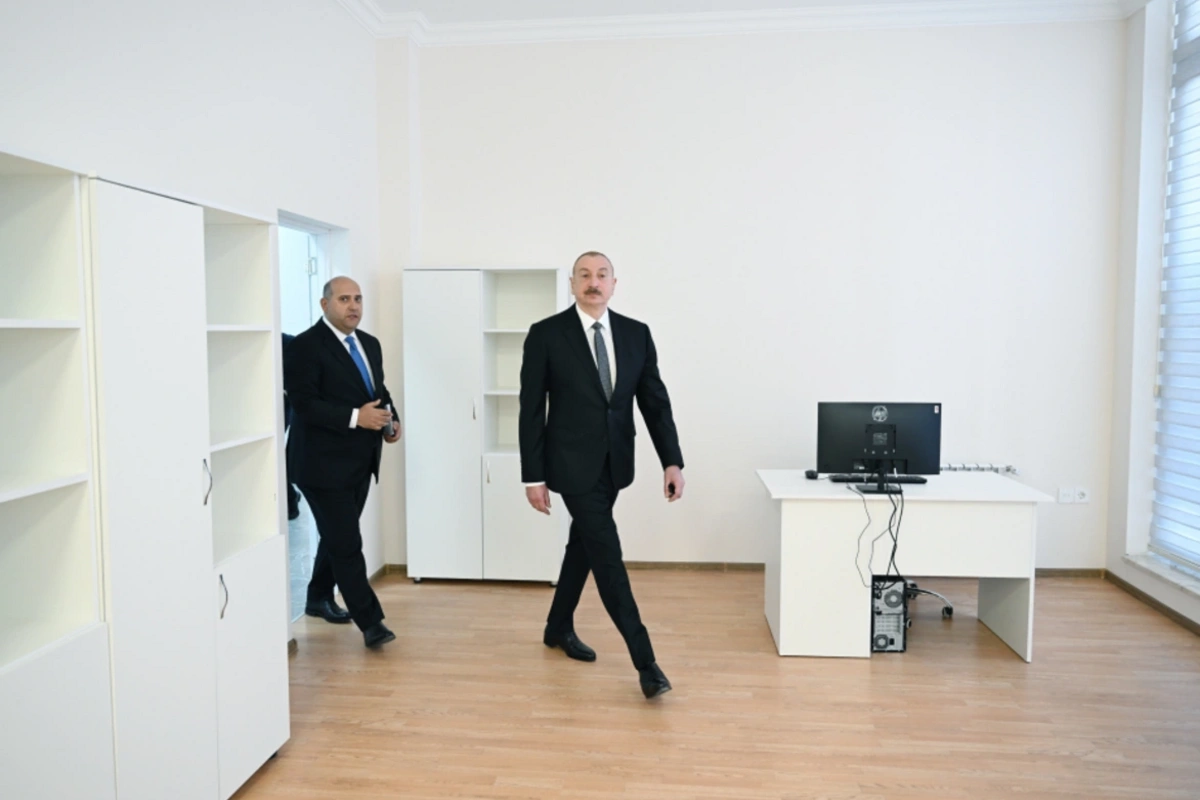 Ilham Aliyev familiarized himself with the conditions created in the administrative building in the village of Kengerli
