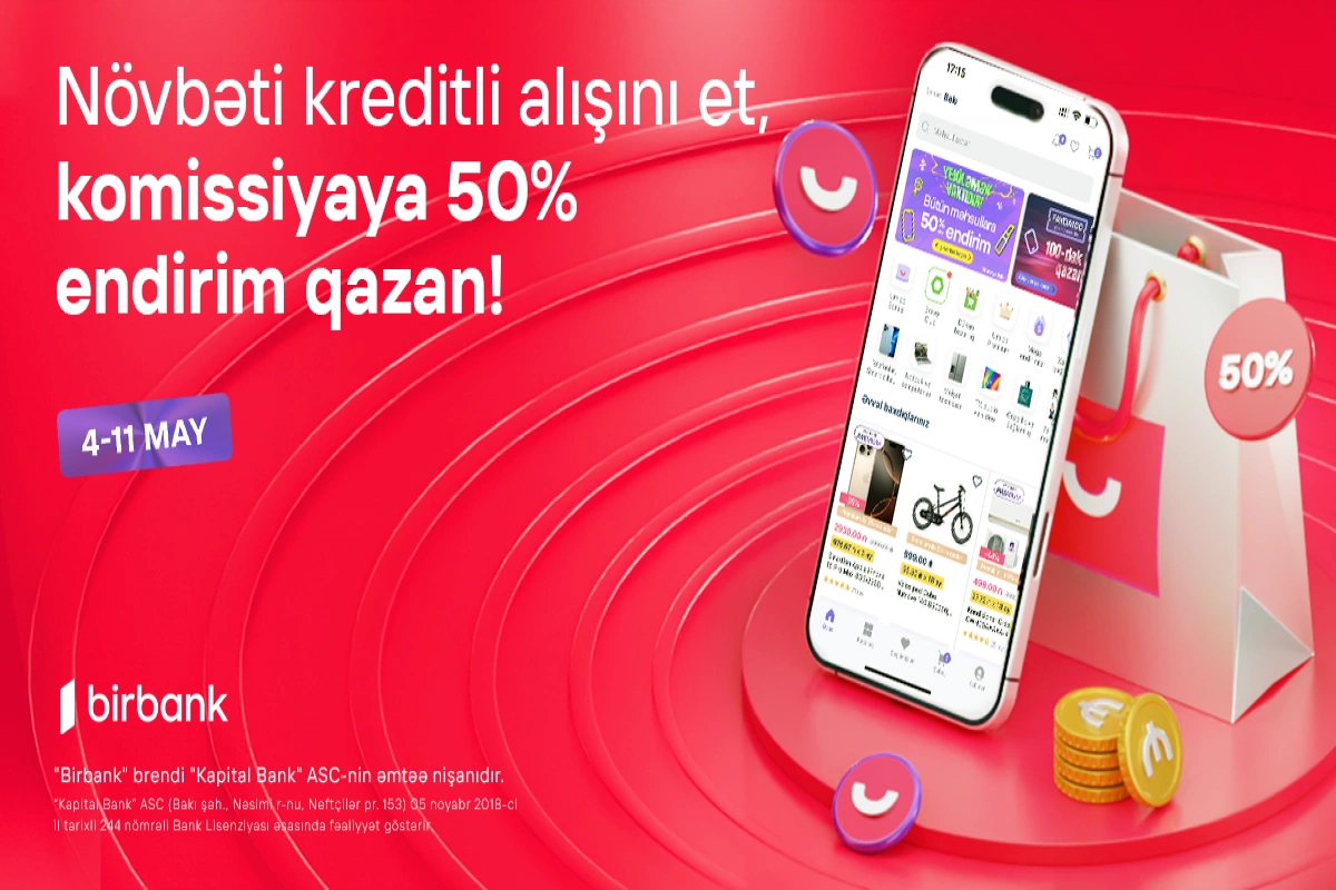 Umico kredit xətti ilə alış-verişə 50% komissiya endirimi