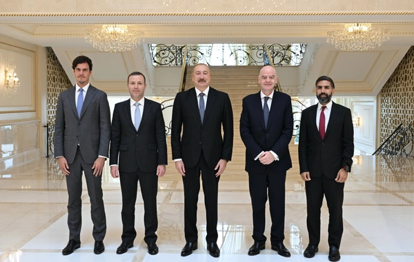 Prezident İlham Əliyev FIFA-nın prezidentini qəbul edib