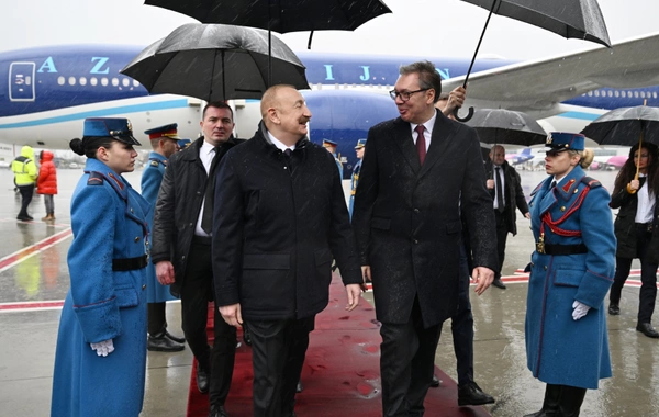 Президент Ильхам Алиев прибыл с официальным визитом в Сербию