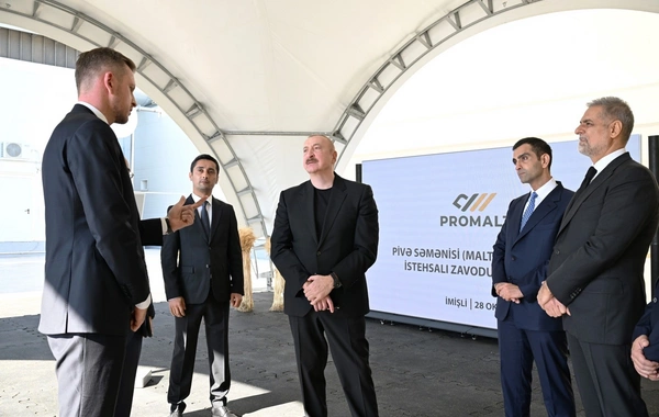 İlham Əliyev İmişlidə "Promalt" MMC-nin arpa emalı müəssisəsinin açılışını edib İlham Əliyev İmişlidə "Promalt" MMC-nin arpa emalı müəssisəsinin açılışını edib