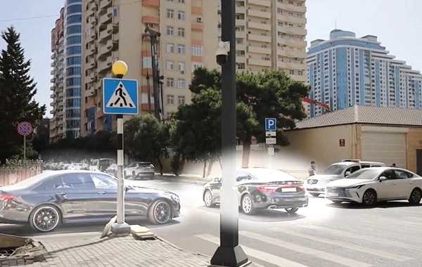 Опасный перекресток в Баку