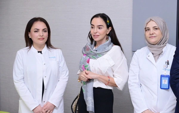 Leyla Əliyeva Liv Bona Dea Hospitalında Sümük iliyi nəqli mərkəzinin açılışında iştirak edib