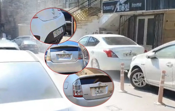 Bakıda yaşayış binasının həyəti avtomobil dayanacağına çevrilib - VİDEO
